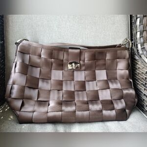 Large carriage hobo shoulder tote